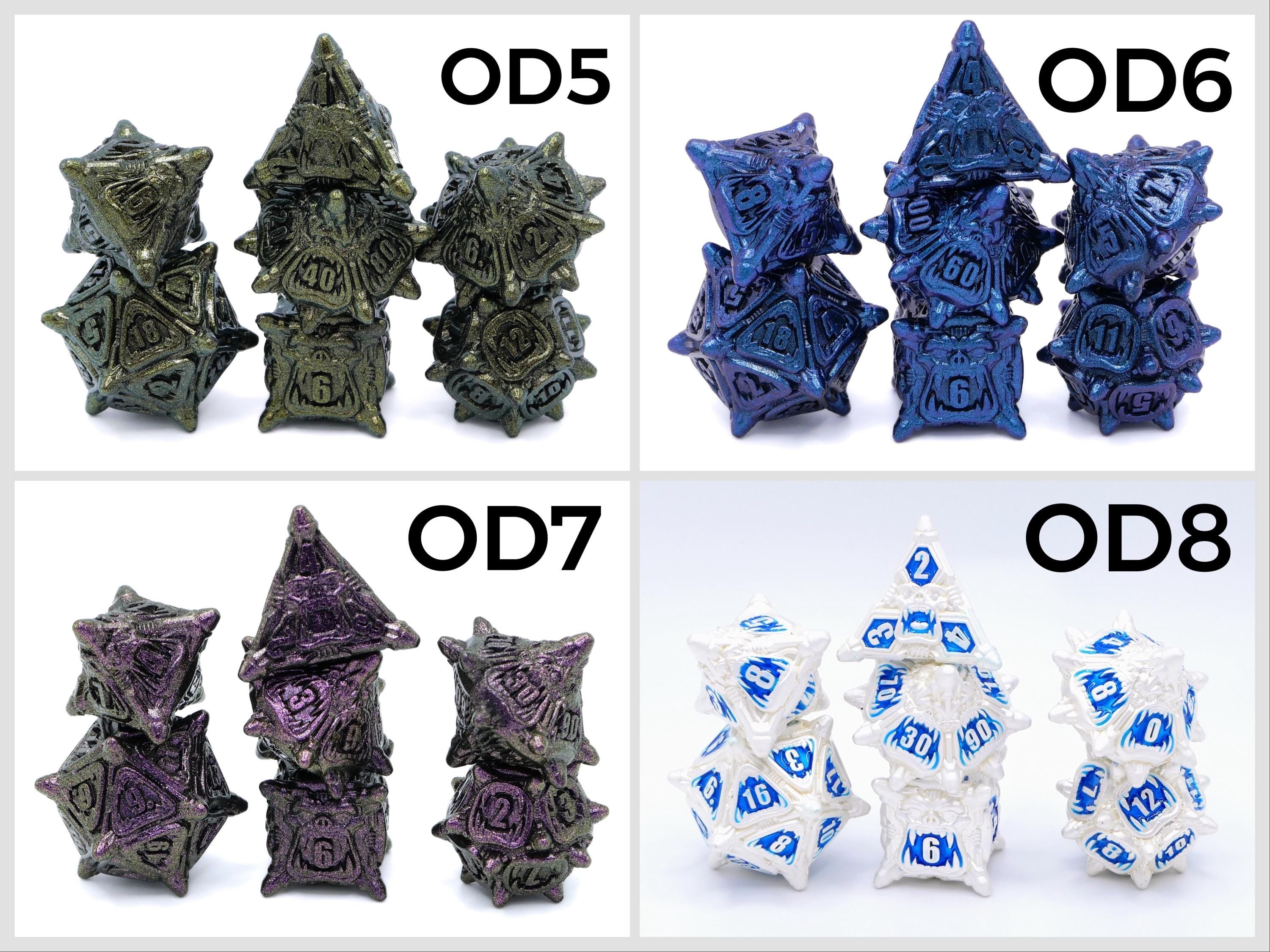 Orc Metal DnD Dice Set: 7 Piece Monster RPG Dice