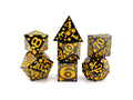 Cheese Metal DnD Dice Set | 7 Piece RPG Dice | Cheese Wheel Dice | Swiss Cheese Dice | Food Dice | Dungeons & Dragons | TTRPG | Gamer Gift
