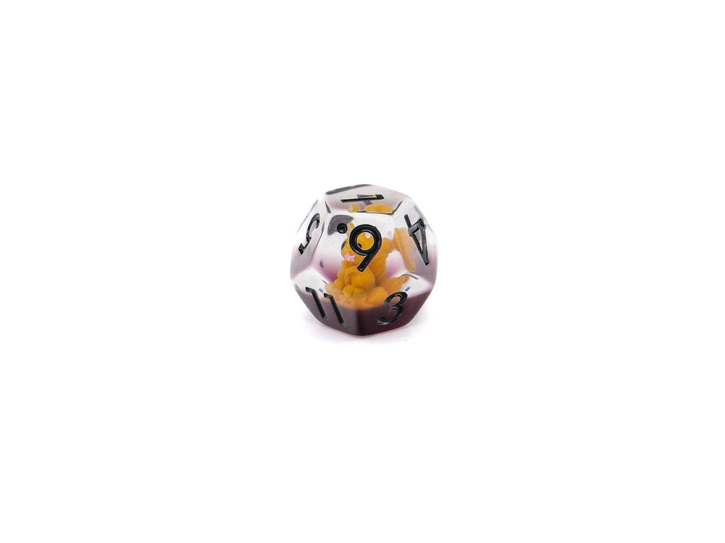 Squirrel Resin DnD Dice Set: 7-Piece Animal RPG Dice