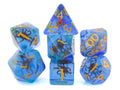 Octopus Resin DnD Dice Set: 7-Piece Aquatic RPG Dice for Dungeons and Dragons