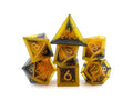 Glacier Resin Sharp Edge DnD Dice Set: 7 Piece Translucent RPG Dice