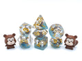 Monkey DnD Dice Set: 7-Piece Resin RPG Dice