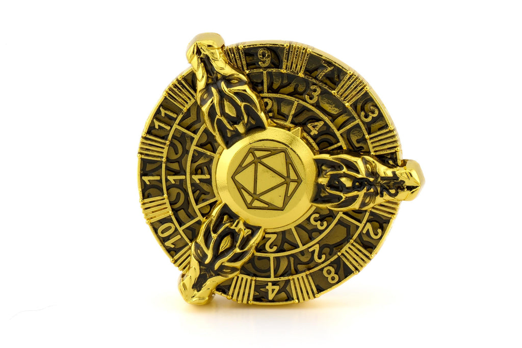 3-Headed Dragon Metal Spinning DnD Dice: 7 in 1 RPG Dice