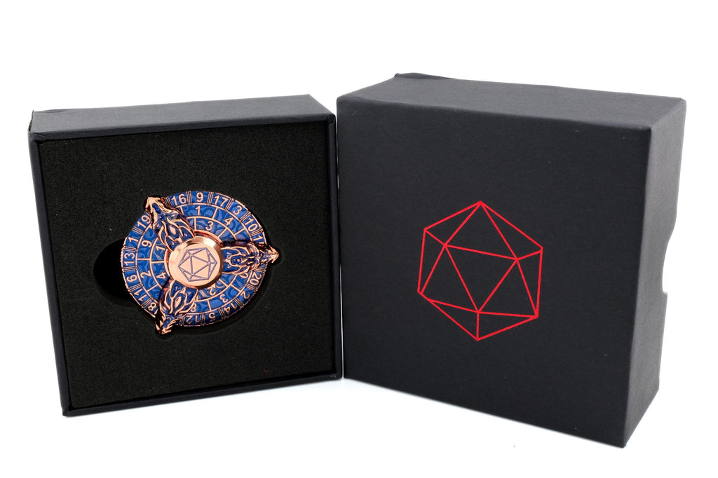 3-Headed Dragon Metal Spinning DnD Dice: 7 in 1 RPG Dice