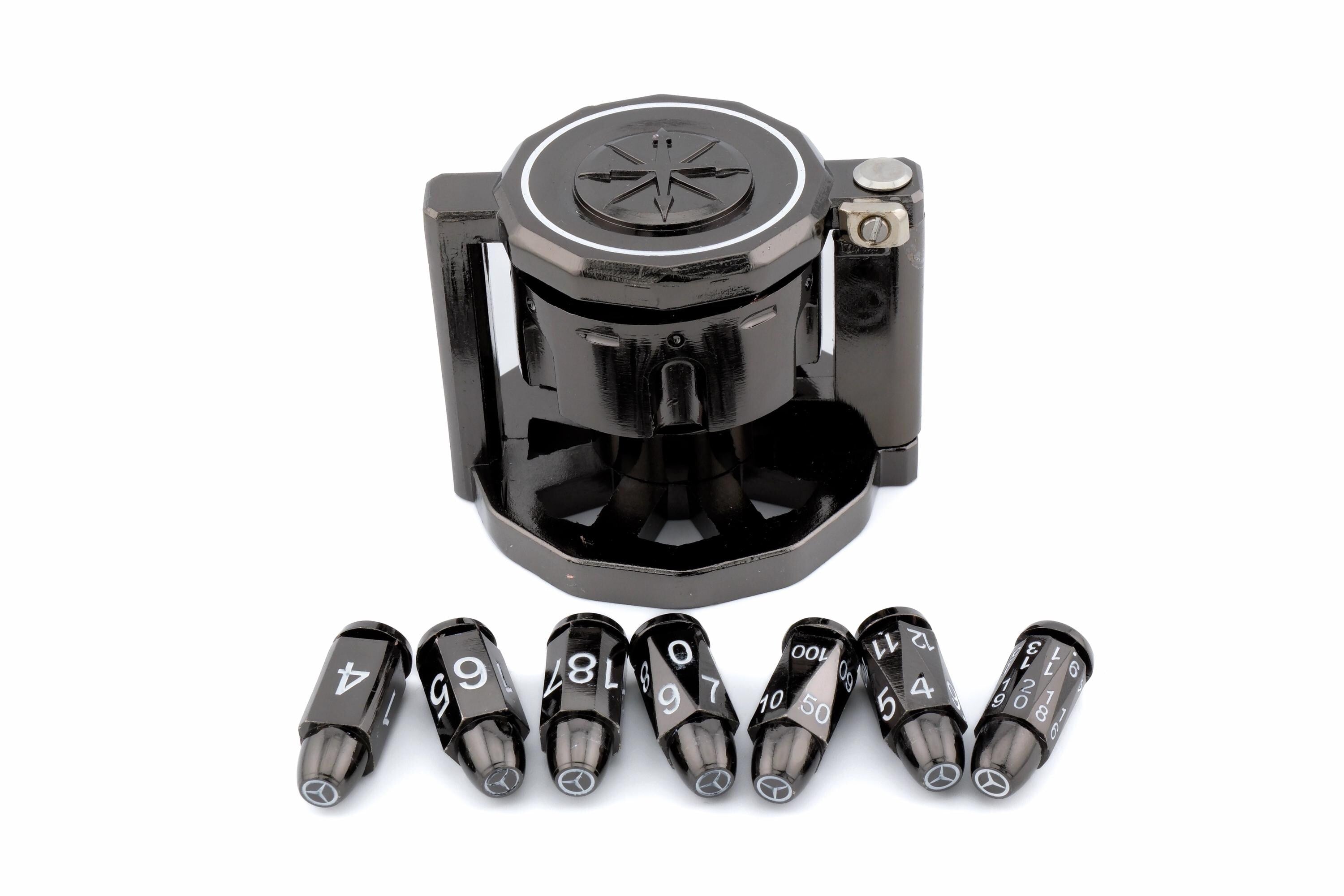 Revolver Metal Dice Set | Bullet Dice for DnD | Spinning Chamber | Mechanical Gun Dice | Dungeons & Dragons | Tabletop RPG | Fidget Gift