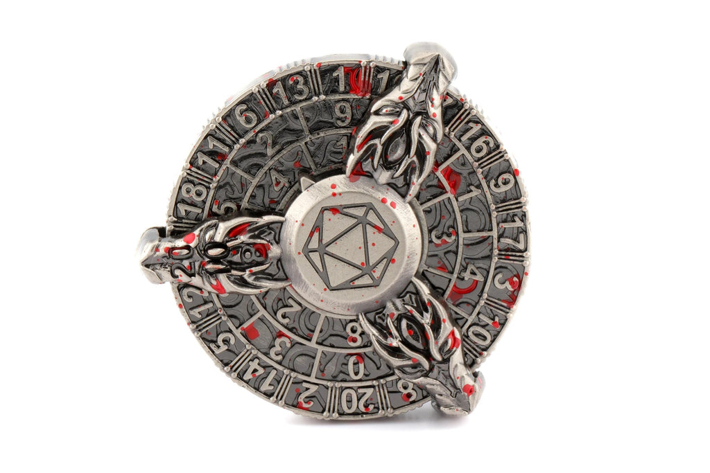 3-Headed Dragon Metal Spinning DnD Dice: 7 in 1 RPG Dice