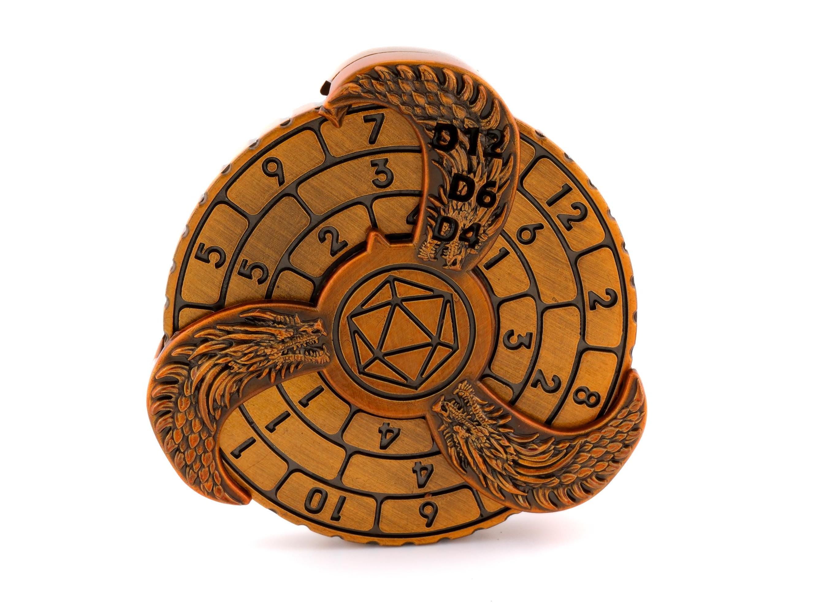 Dragon Wings Metal Spinning DnD Dice: 7-in-1 Fidget RPG Dice