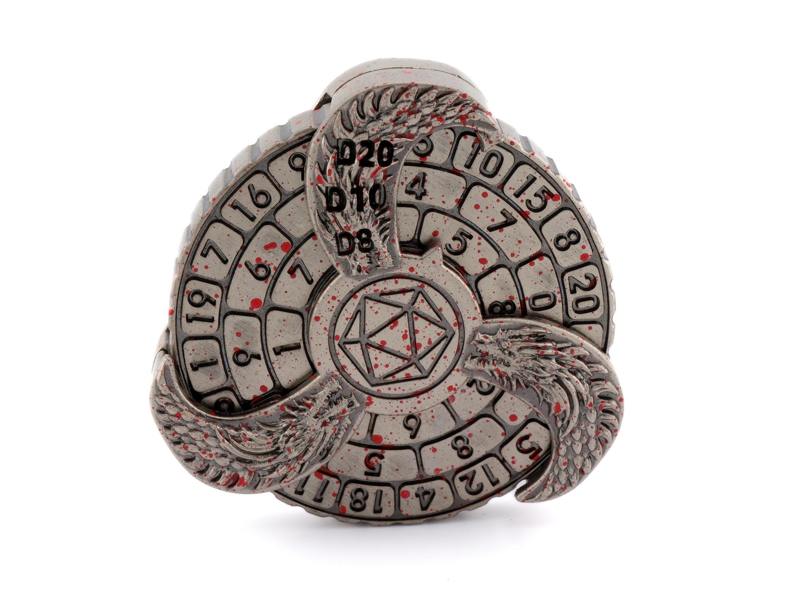 Dragon Wings Metal Spinning DnD Dice: 7-in-1 Fidget RPG Dice