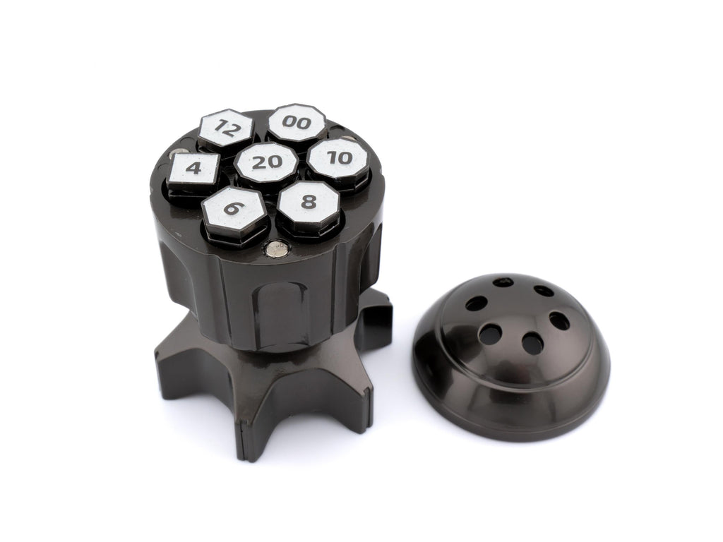 Missile Metal DnD Dice Set | Spinning Bullet Bomb Chamber RPG Dice | Mechanical Revolver Fidget | Dungeons & Dragons | TTRPG | Gift Box
