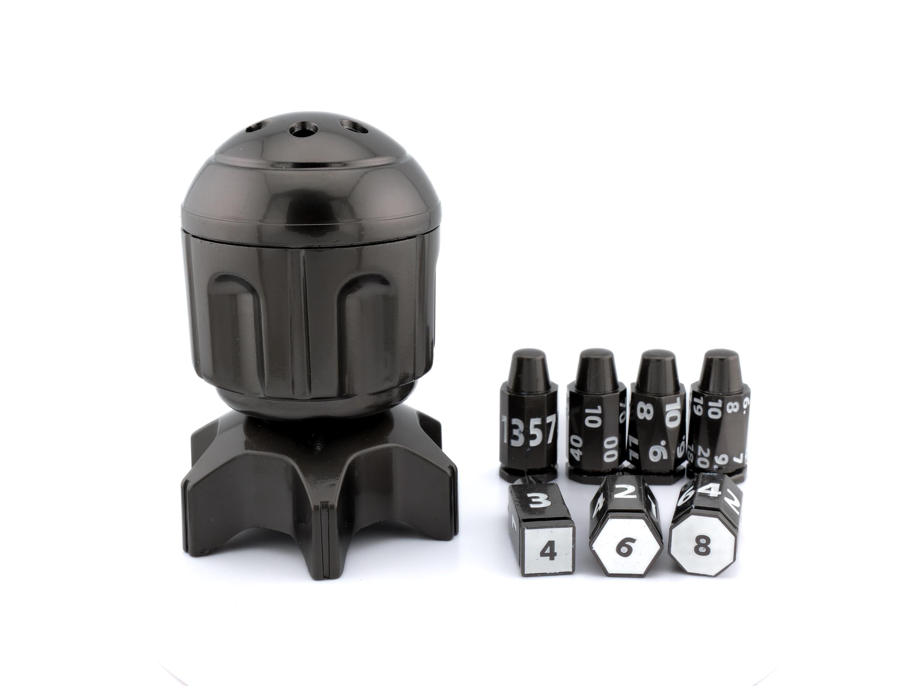 Missile Metal DnD Dice Set | Spinning Bullet Bomb Chamber RPG Dice | Mechanical Revolver Fidget | Dungeons & Dragons | TTRPG | Gift Box