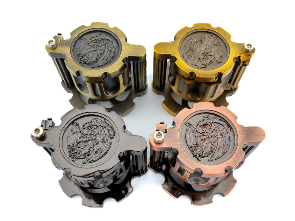 Dragon Revolver Metal Dnd Dice Set | Bullet RPG Dice | Spinning Chamber | Mechanical Gun Dice | Dungeons & Dragons | TTRPG | Fidget Gift