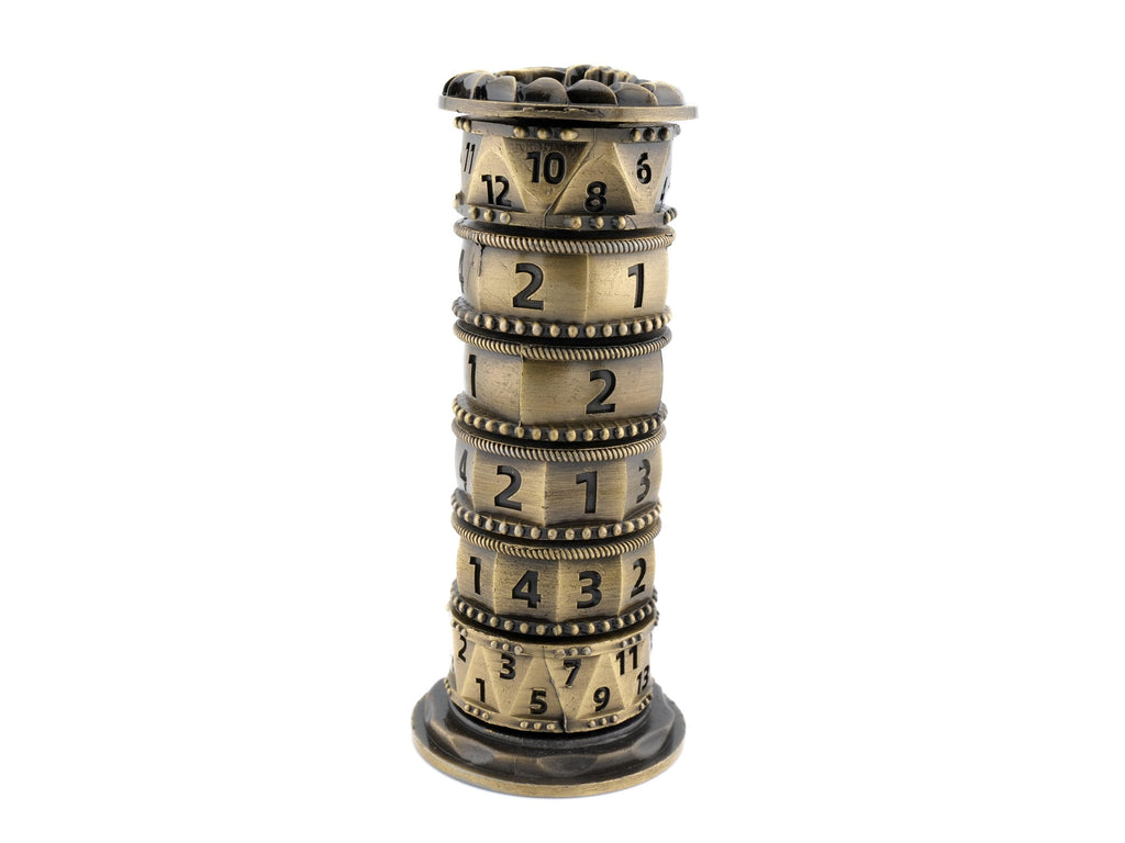 Tower Spinning Metal DnD Dice: 7 in 1 Gyro Roulette Fidget RPG Dice