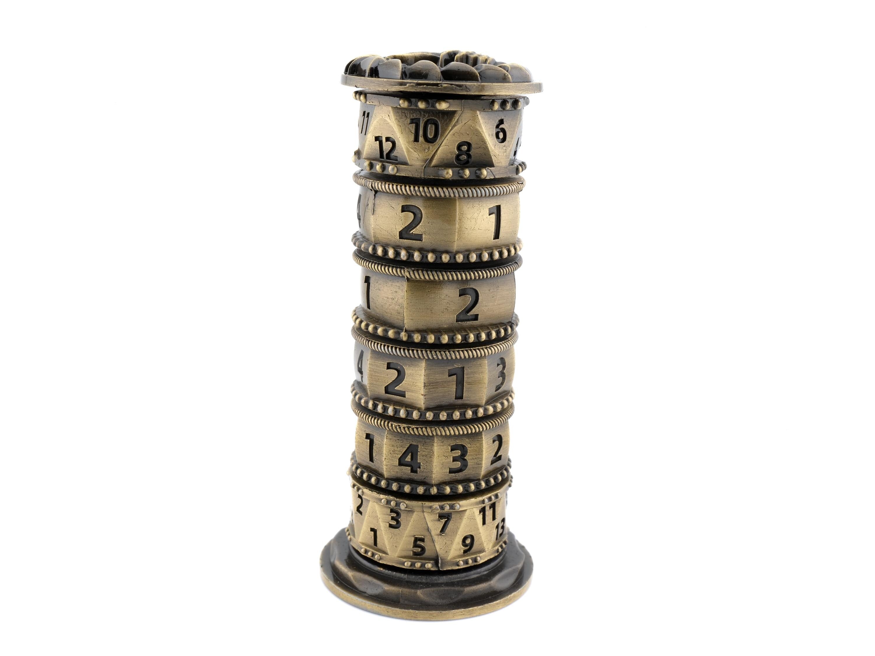 Tower Spinning Metal DnD Dice: 7 in 1 Gyro Roulette Fidget RPG Dice
