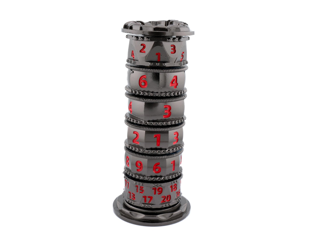 Tower Spinning Metal DnD Dice: 7 in 1 Gyro Roulette Fidget RPG Dice
