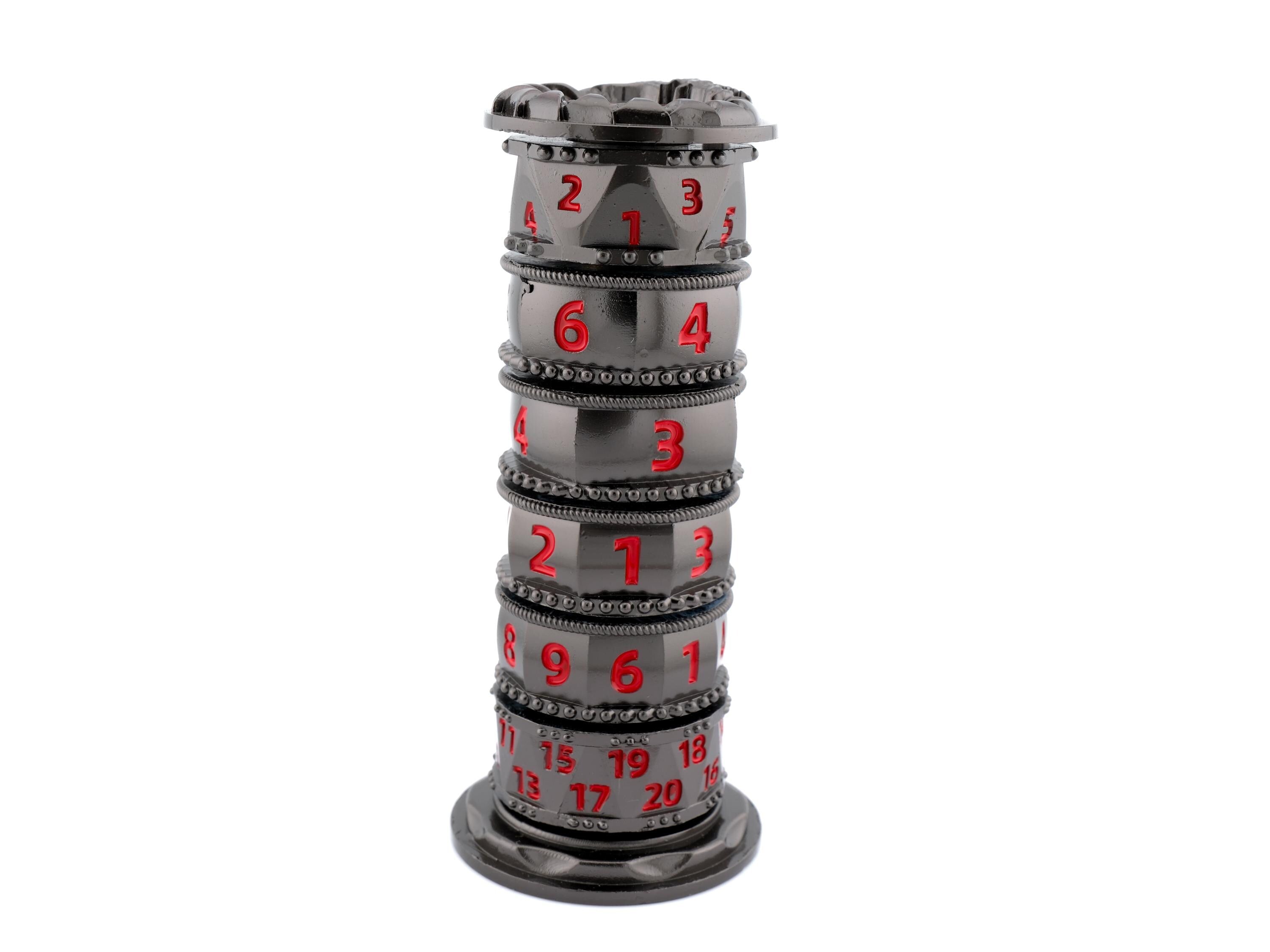 Tower Spinning Metal DnD Dice: 7 in 1 Gyro Roulette Fidget RPG Dice