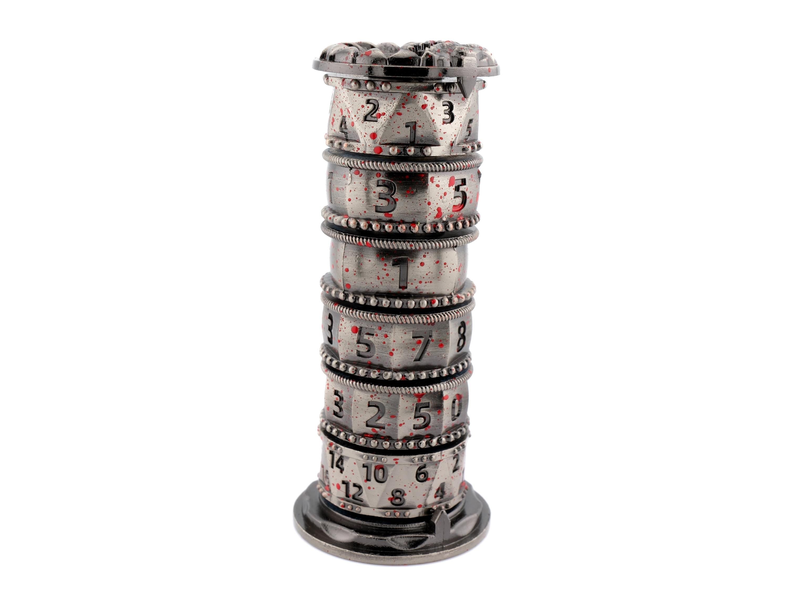 Tower Spinning Metal DnD Dice: 7 in 1 Gyro Roulette Fidget RPG Dice