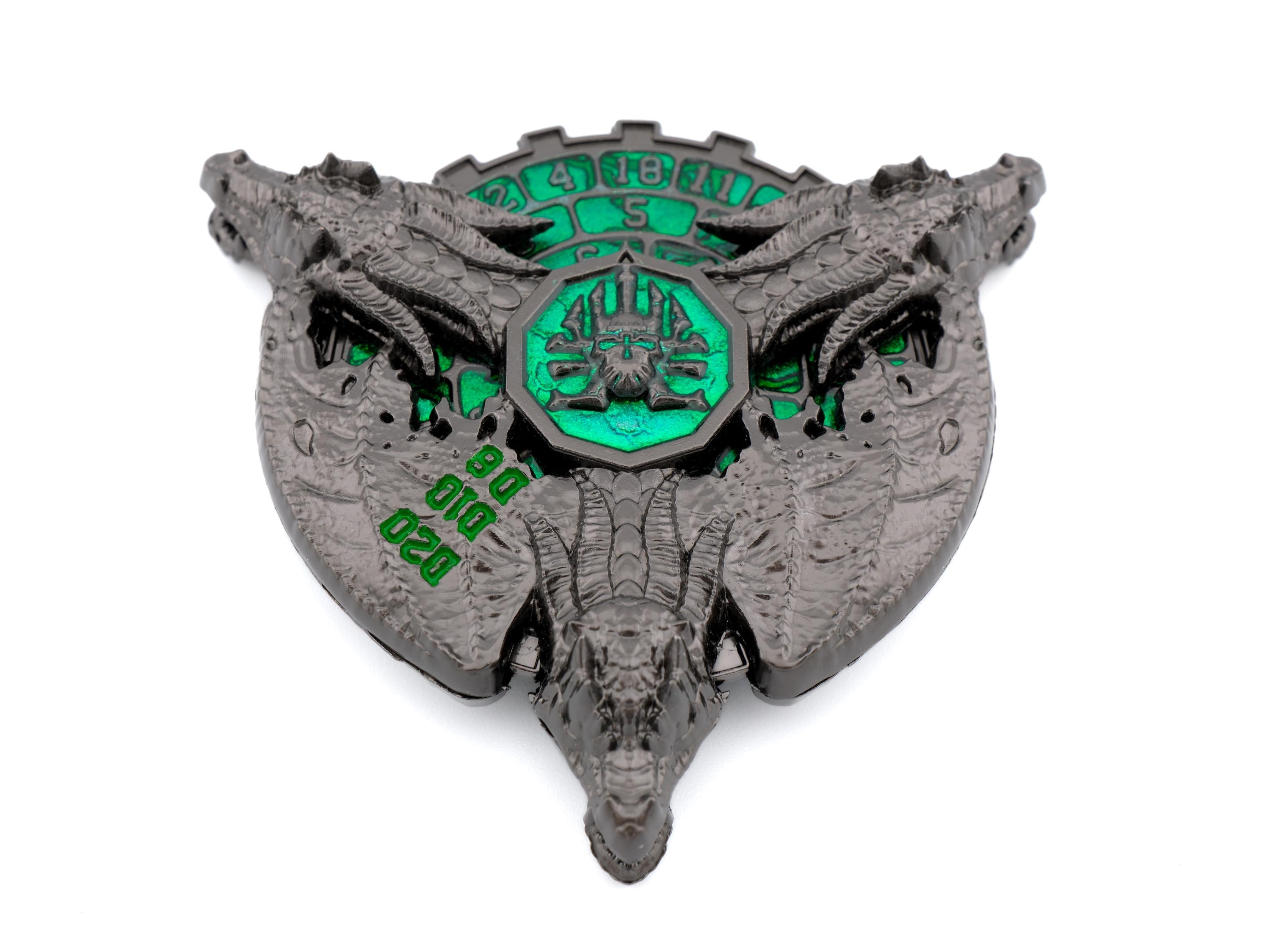 Dragon Medallion Spinning Metal DnD Dice: Fidget RPG Dice for Dungeons and Dragons
