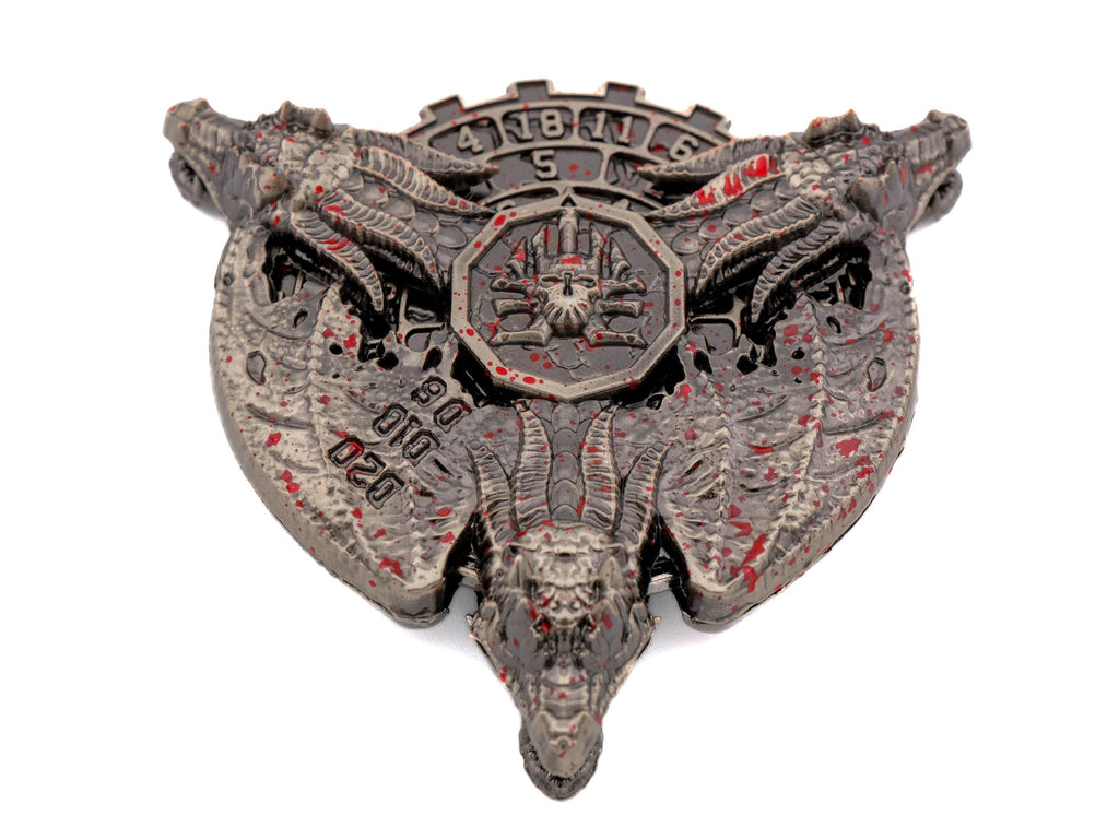 Dragon Medallion Spinning Metal DnD Dice: Fidget RPG Dice for Dungeons and Dragons