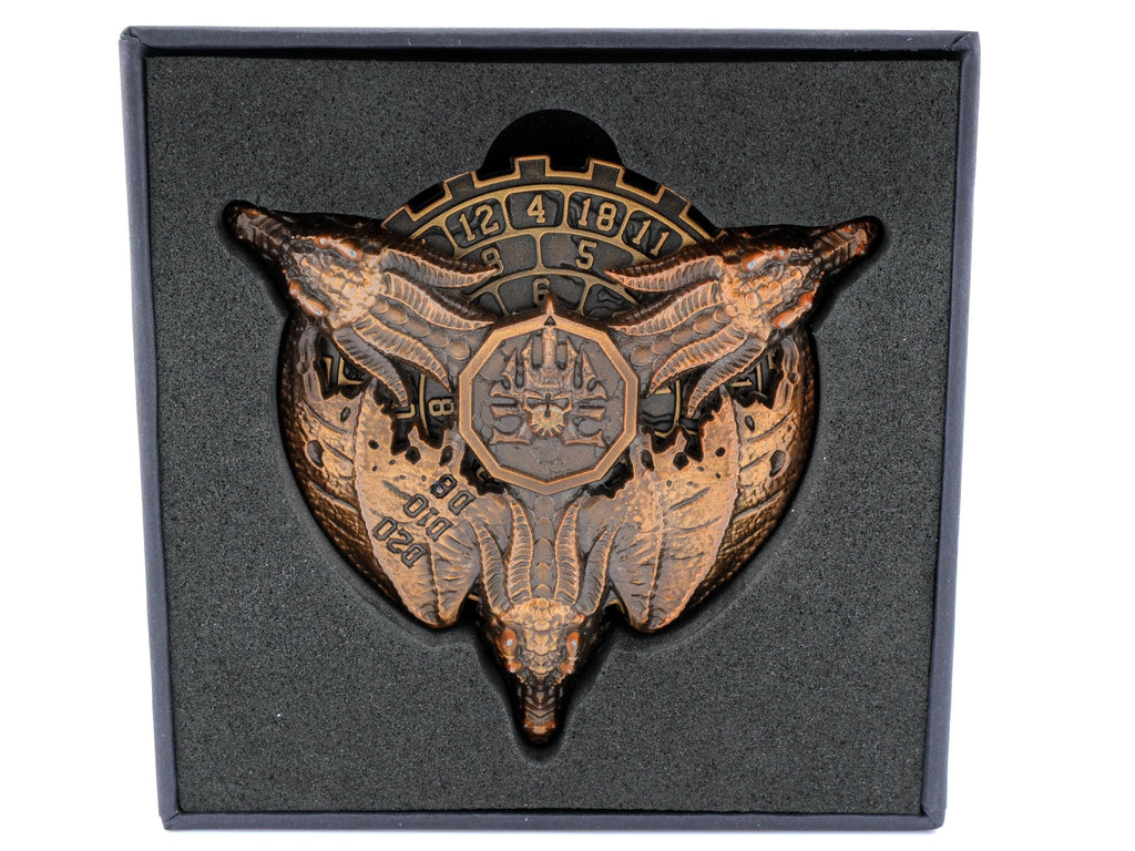Dragon Medallion Spinning Metal DnD Dice: Fidget RPG Dice for Dungeons and Dragons