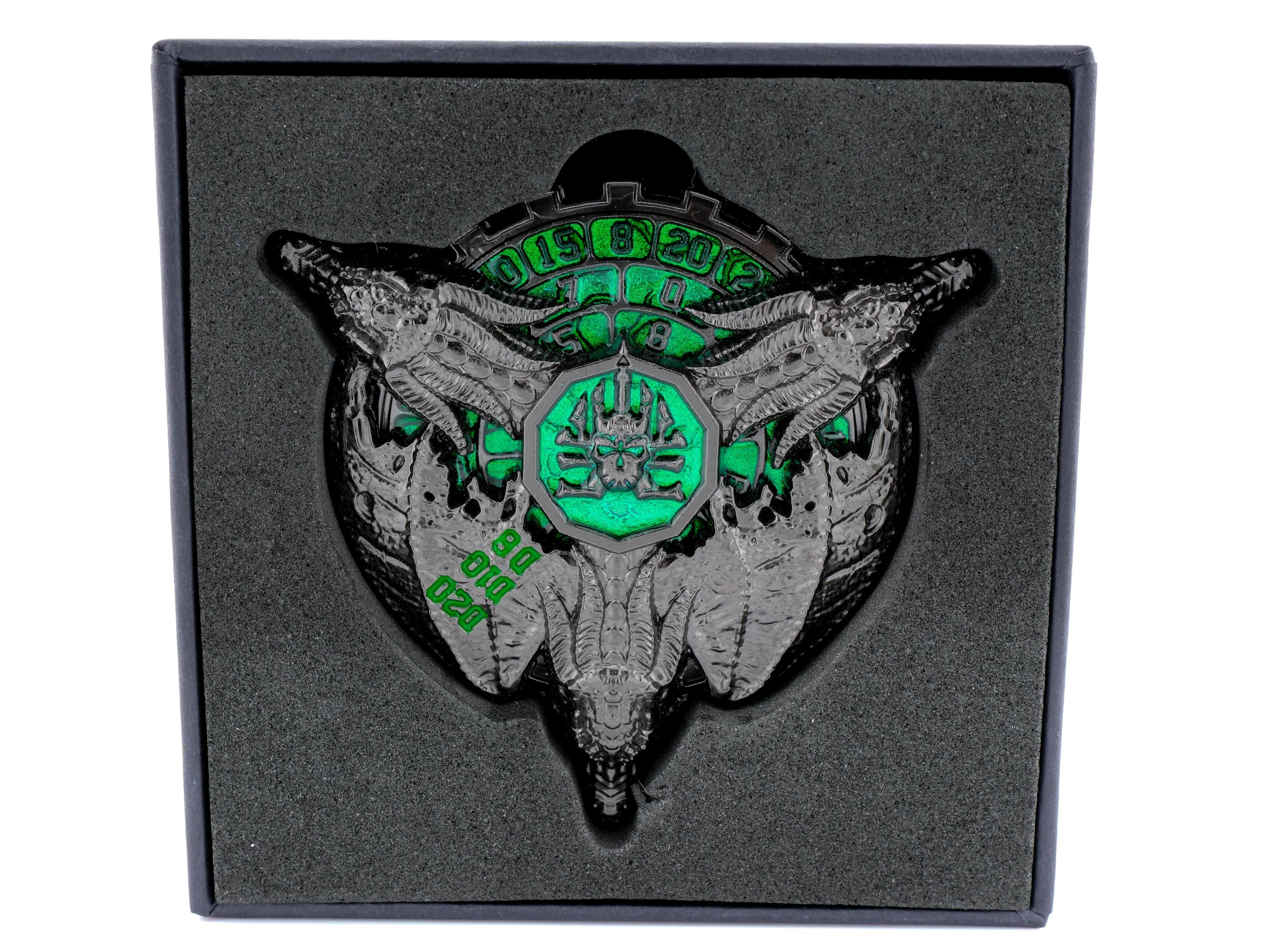 Dragon Medallion Spinning Metal DnD Dice: Fidget RPG Dice for Dungeons and Dragons