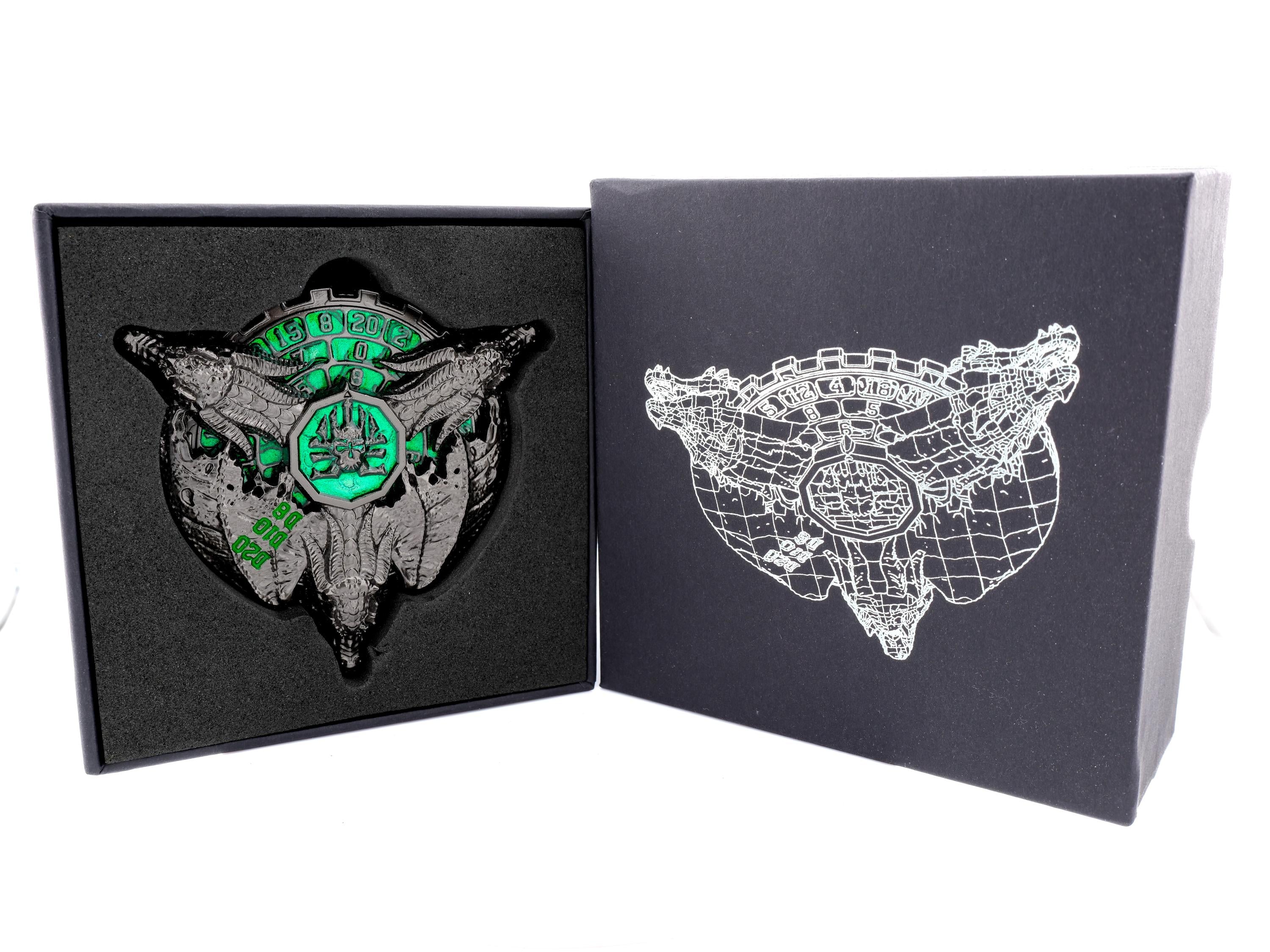 Dragon Medallion Spinning Metal DnD Dice: Fidget RPG Dice for Dungeons and Dragons