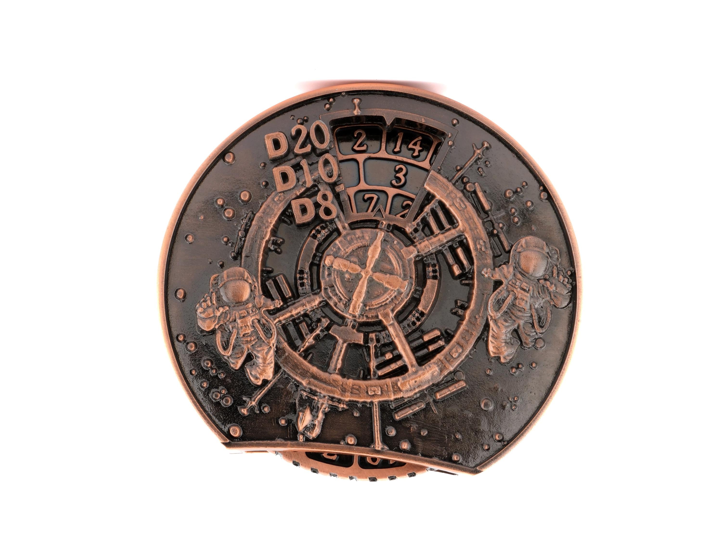 Spacewalk Metal Spinning DnD Dice: 7 in 1 Astronaut Fidget Spinner RPG Dice