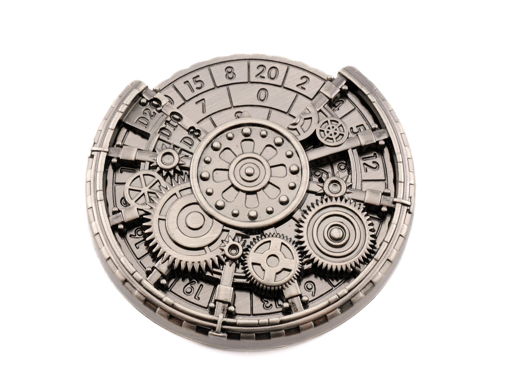 Steampunk Metal Spinning Dice: 7 in 1 Clockwork Gear DnD RPG Fidget