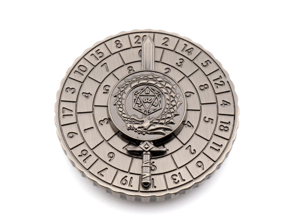 Sword Spinning Metal DnD Dice: Paladin Roulette Fidget Dice