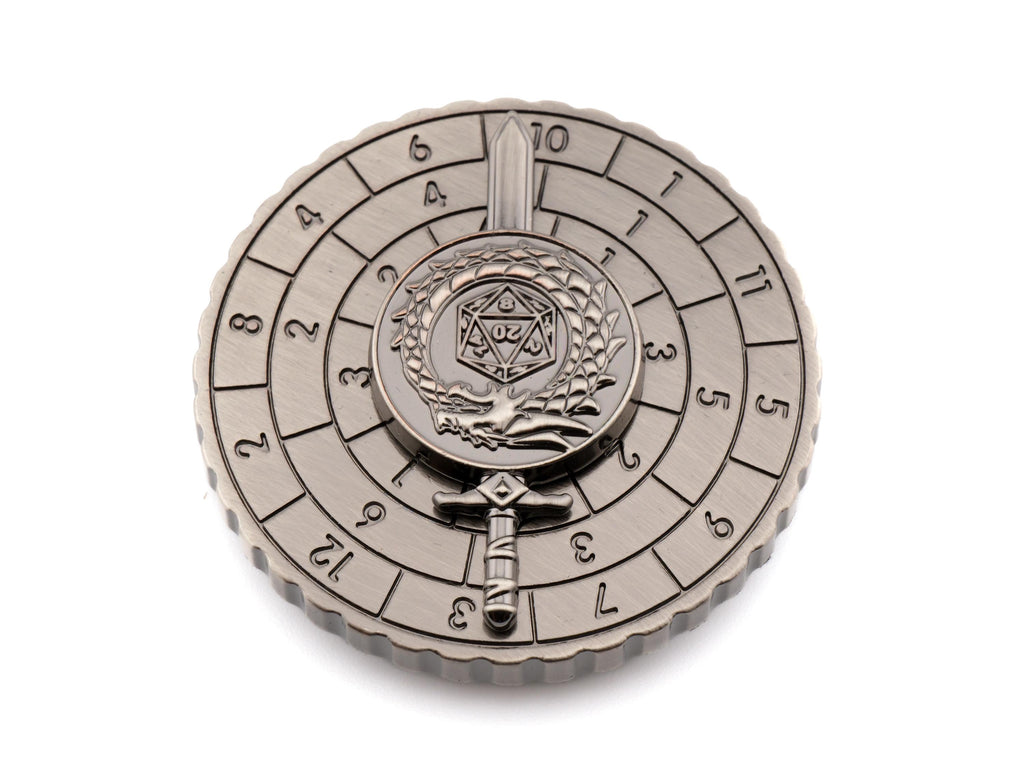Sword Spinning Metal DnD Dice: Paladin Roulette Fidget Dice