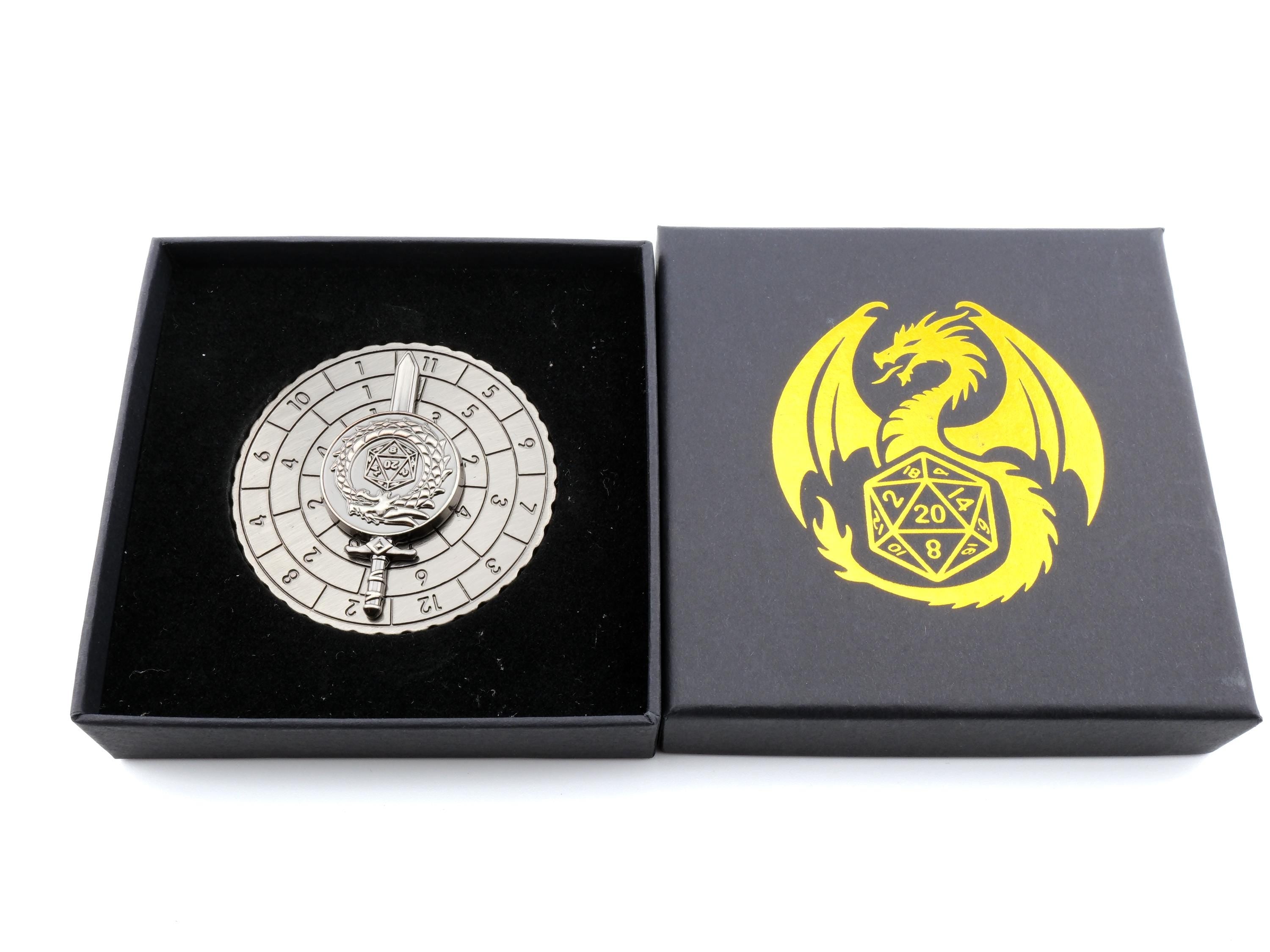 Sword Spinning Metal DnD Dice: Paladin Roulette Fidget Dice