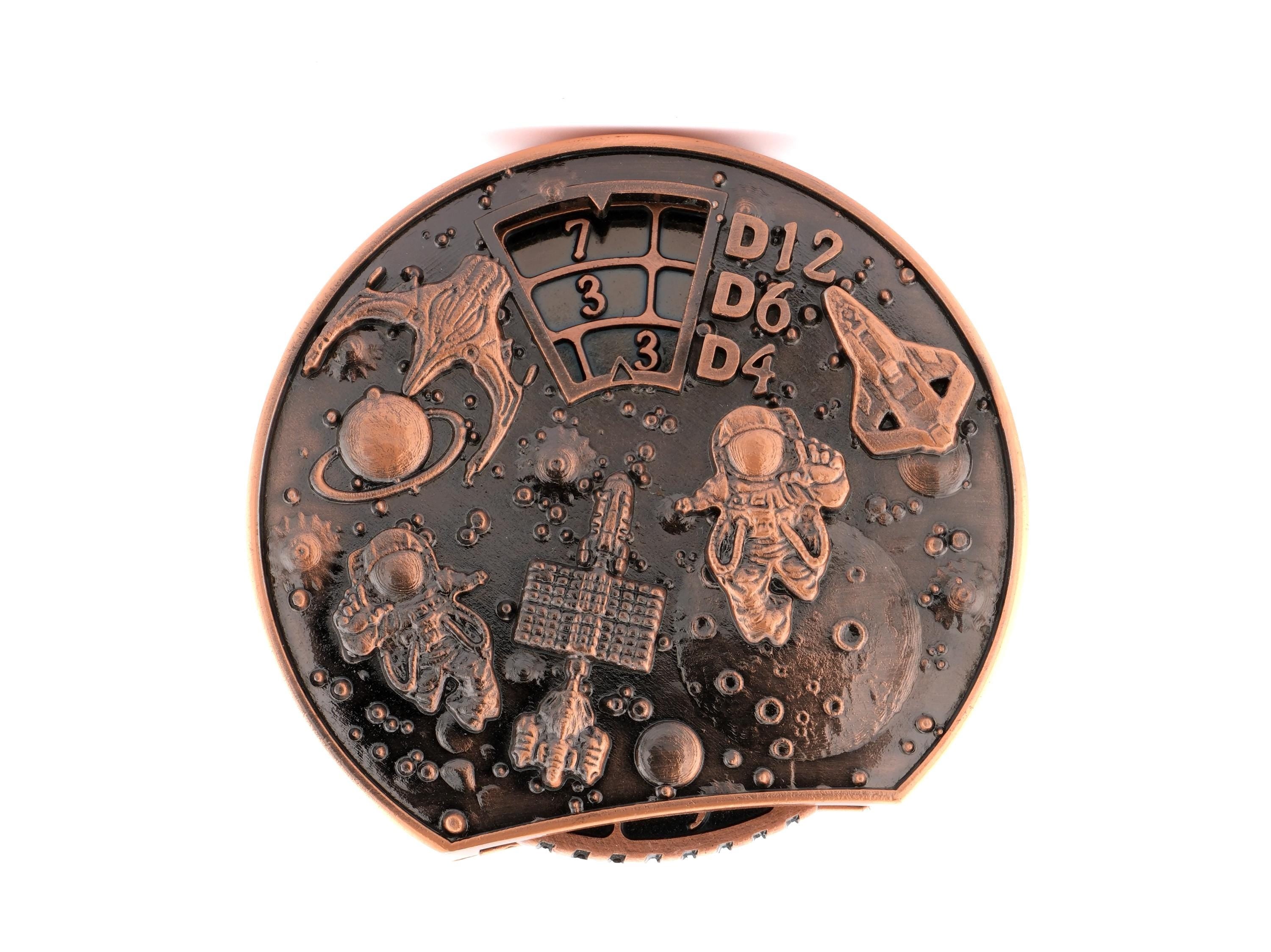 Spacewalk Metal Spinning DnD Dice: 7 in 1 Astronaut Fidget Spinner RPG Dice