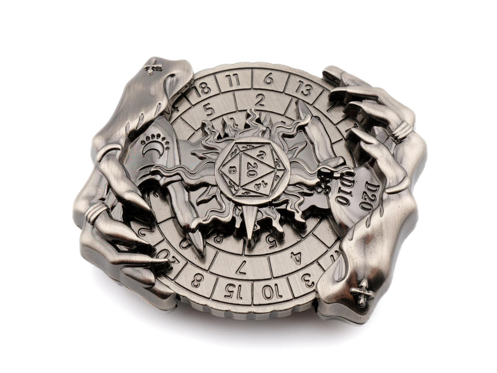 Witches Hands Spinning Metal DnD Dice: 7 in 1 RPG Roulette Dice