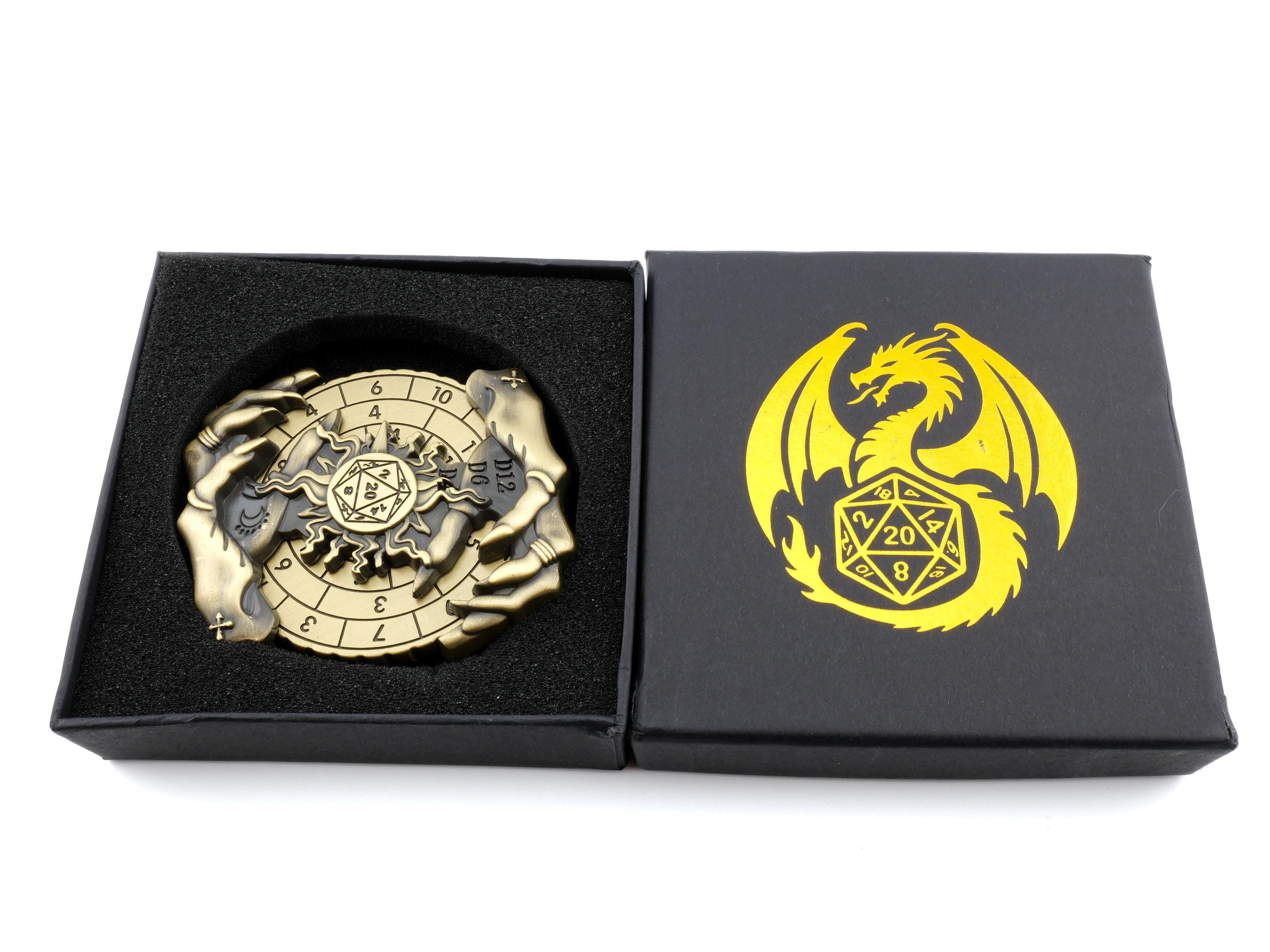 Witches Hands Spinning Metal DnD Dice: 7 in 1 RPG Roulette Dice