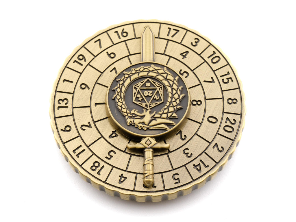 Sword Spinning Metal DnD Dice: Paladin Roulette Fidget Dice