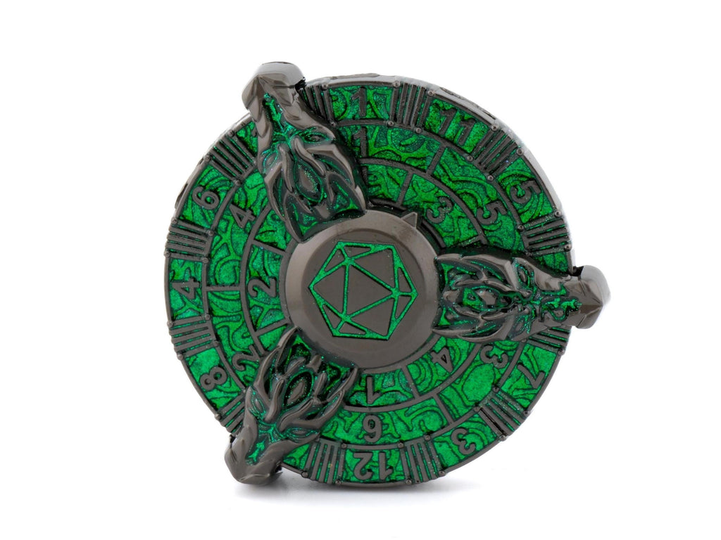 3-Headed Dragon Metal Spinning DnD Dice: 7 in 1 RPG Dice