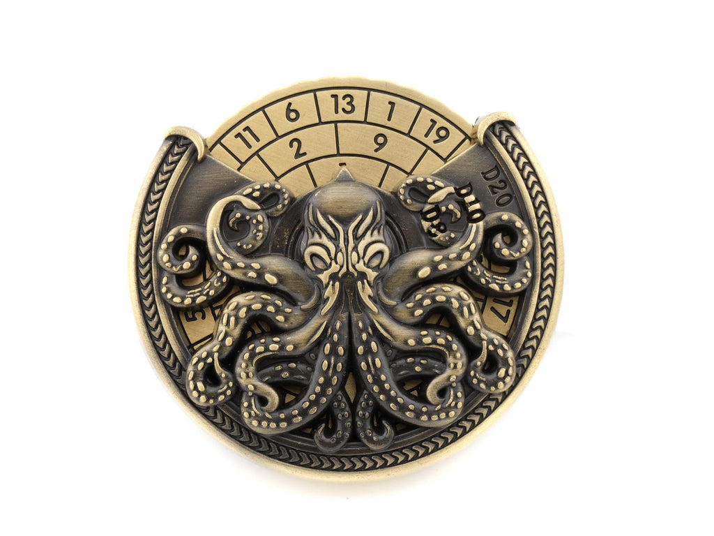 Octopus Metal Spinning Dice: 7 in 1 Cthulhu DnD RPG Fidget