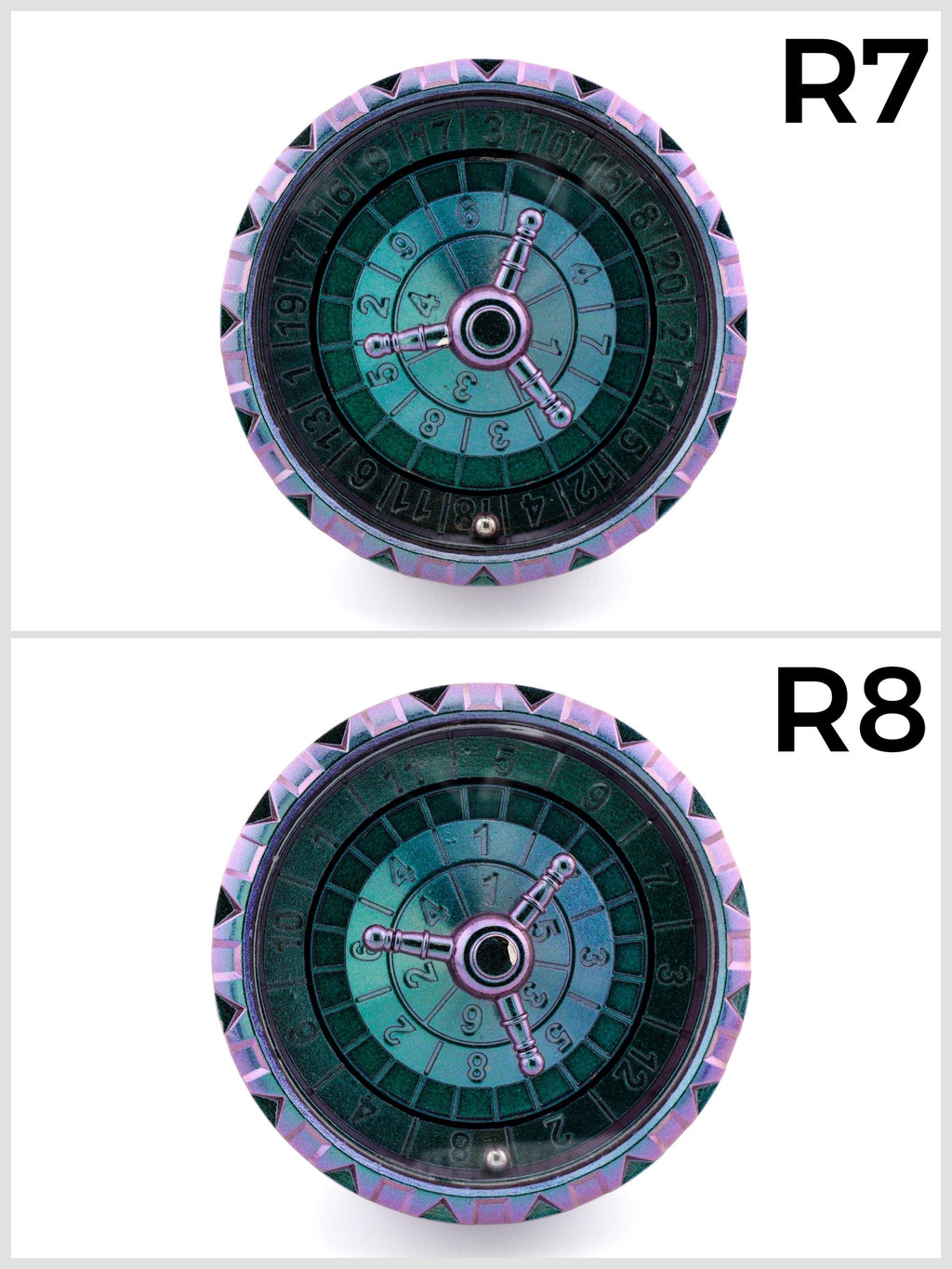 Dragon Casino Style Roulette Dice: 7 in 2 Spinning Fidget RPG Dice Set