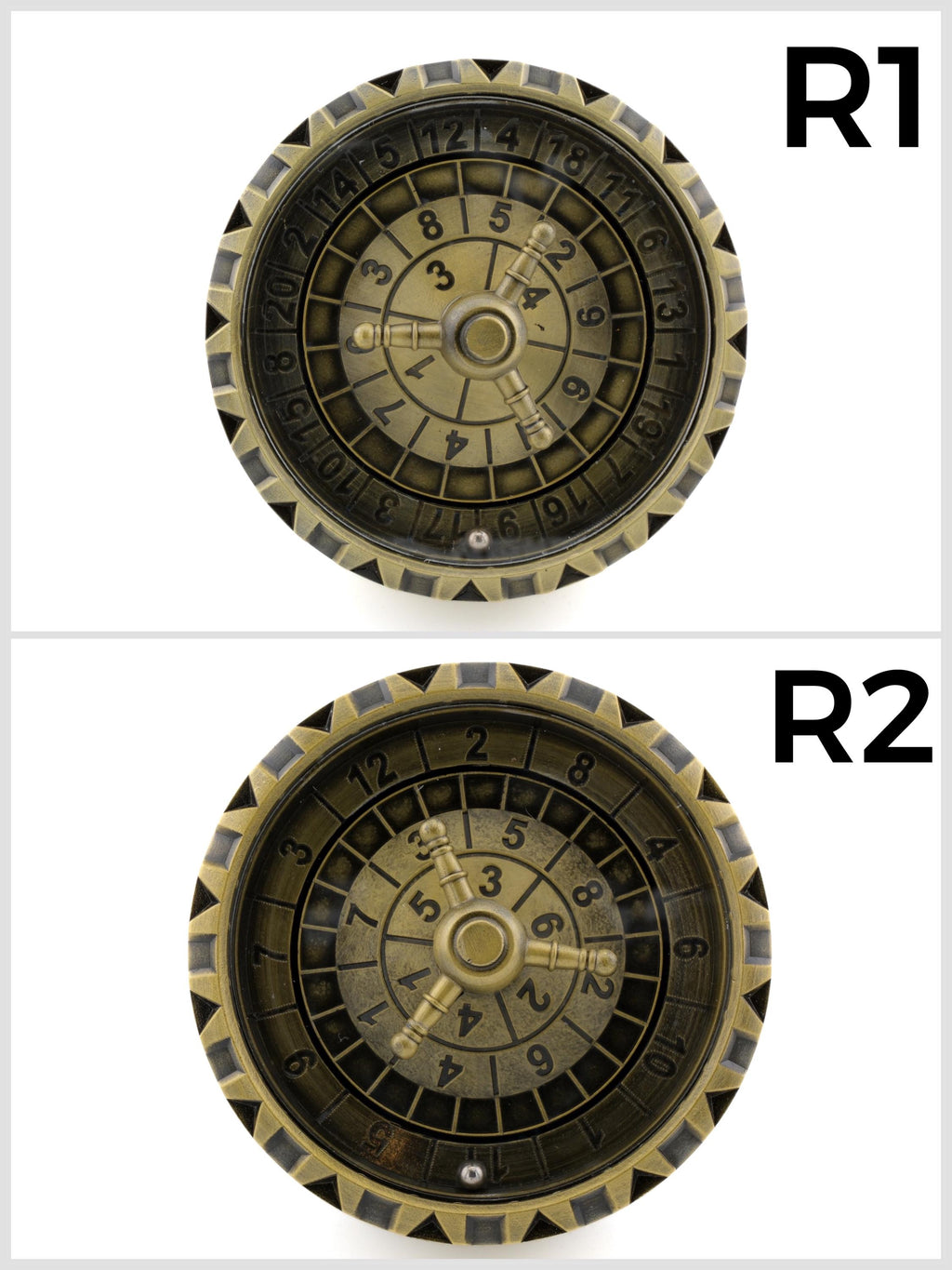 Dragon Casino Style Roulette Dice: 7 in 2 Spinning Fidget RPG Dice Set