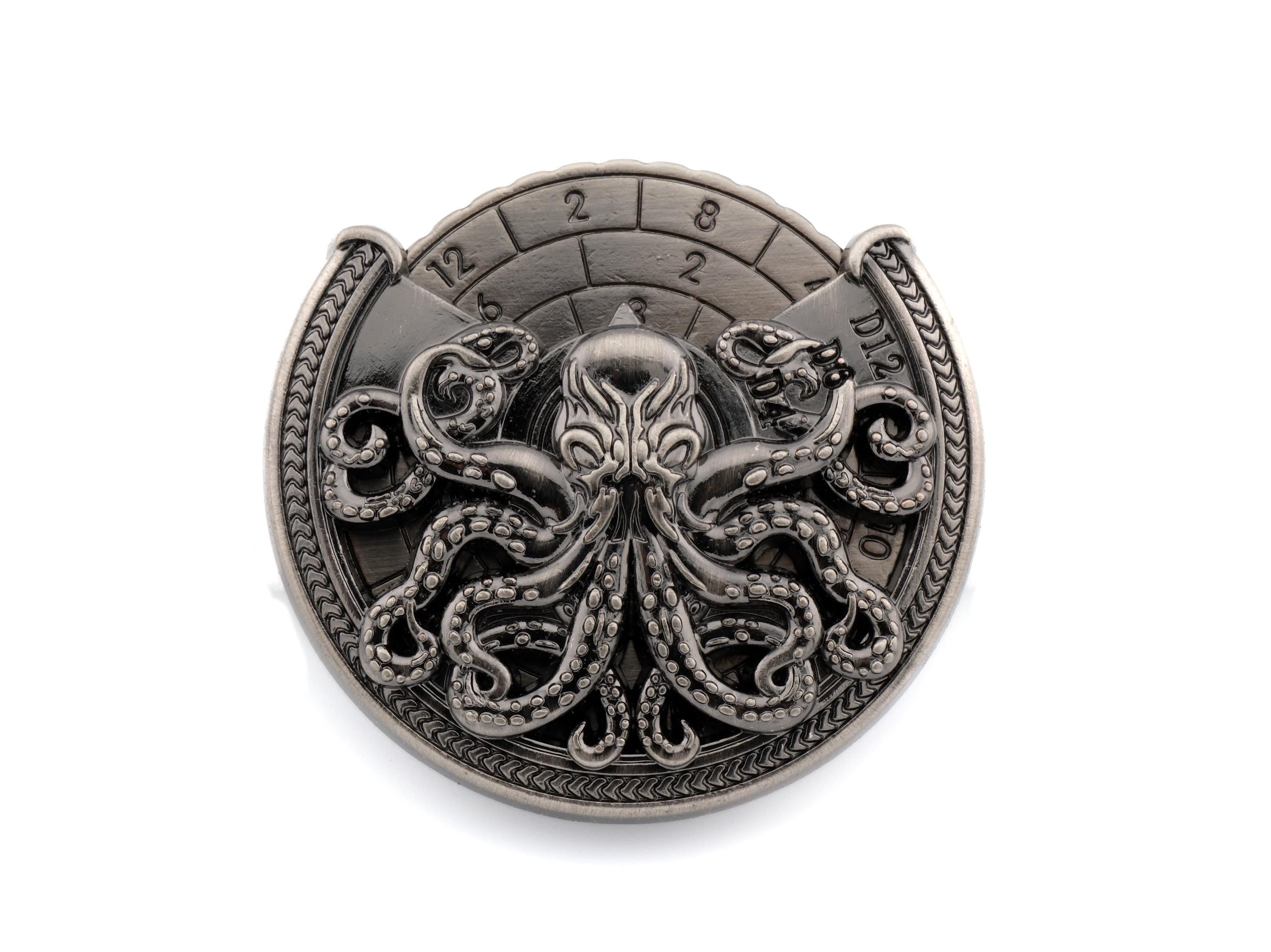 Octopus Metal Spinning Dice: 7 in 1 Cthulhu DnD RPG Fidget