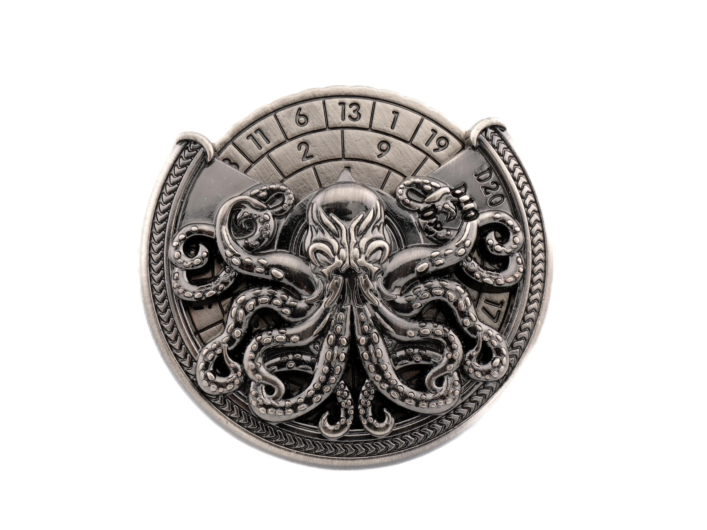 Octopus Metal Spinning Dice: 7 in 1 Cthulhu DnD RPG Fidget