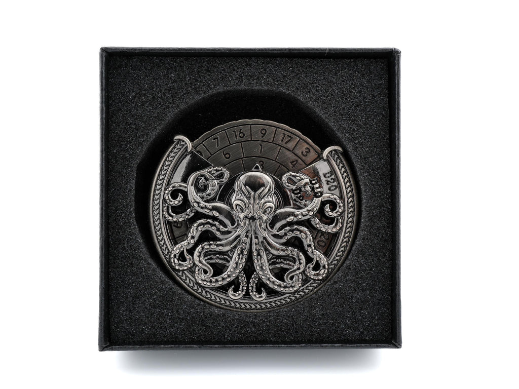 Octopus Metal Spinning Dice: 7 in 1 Cthulhu DnD RPG Fidget