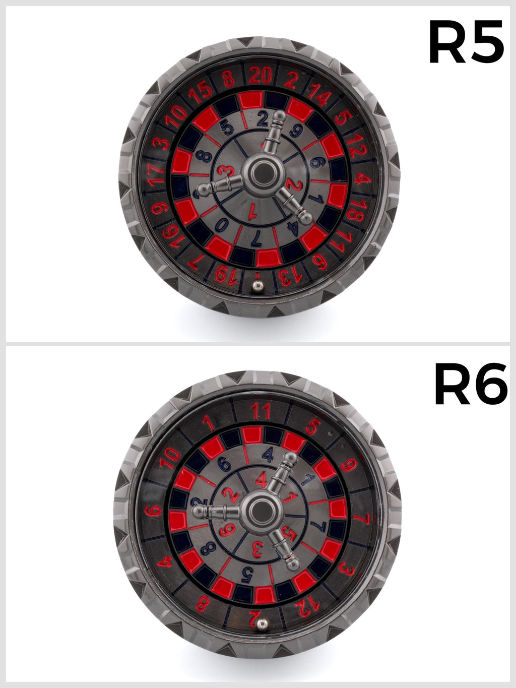 Dragon Casino Style Roulette Dice: 7 in 2 Spinning Fidget RPG Dice Set