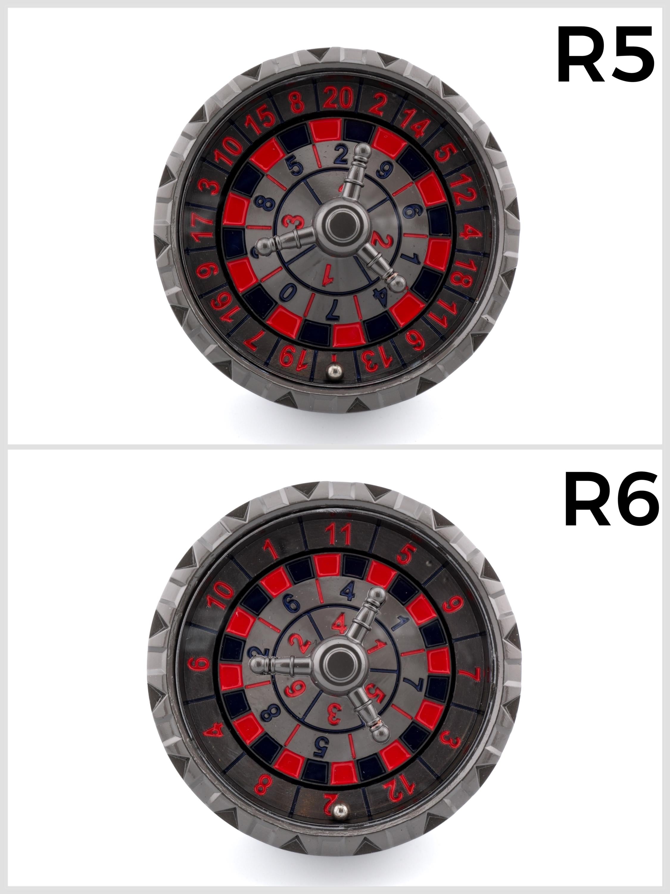 Dragon Casino Style Roulette Dice: 7 in 2 Spinning Fidget RPG Dice Set