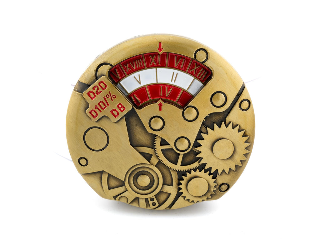 Antique Gear Metal Spinning Dice: 7 in 1 Strampunk DnD RPG Fidget