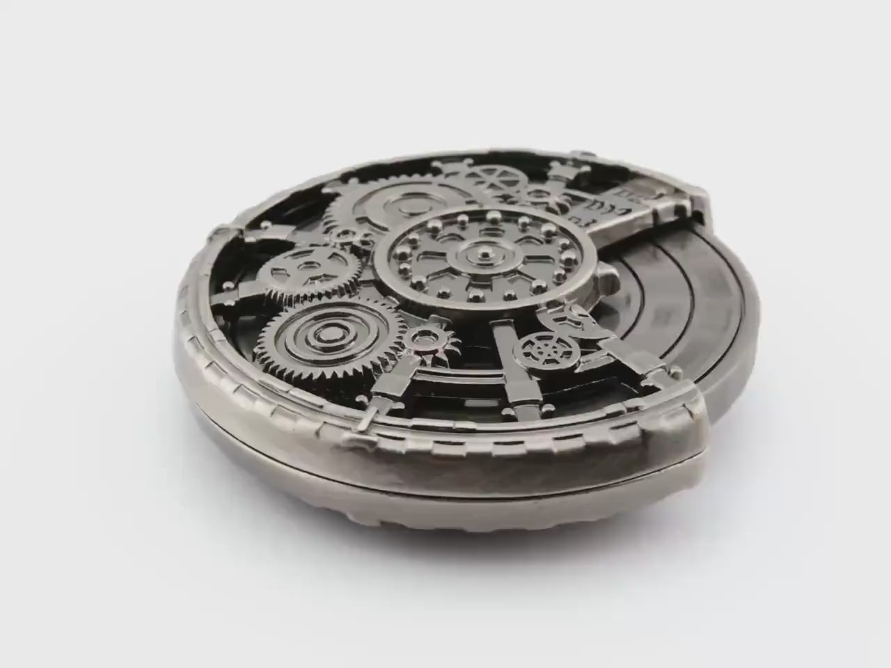 Steampunk Metal Spinning Dice: 7 in 1 Clockwork Gear DnD RPG Fidget