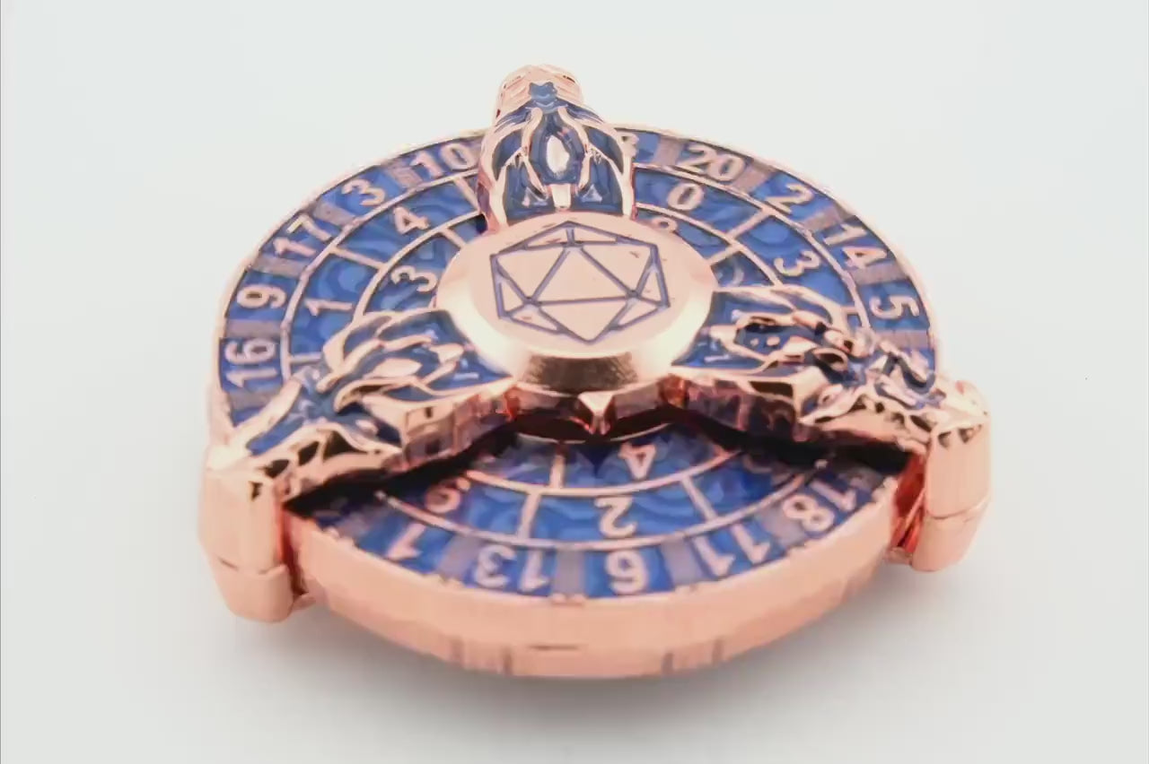 3-Headed Dragon Metal Spinning DnD Dice: 7 in 1 RPG Dice